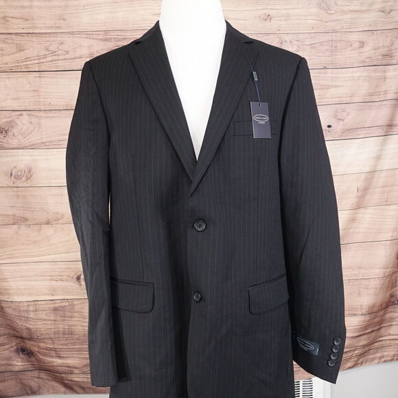 NWT PRONTO UOMO PLATINUM STRIPED SUIT JACKET MENS SIZE 44 X-LONG NEW! WOOL - Picture 3 of 8